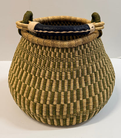 Handwoven  Beach Basket | Multicolor Stripe