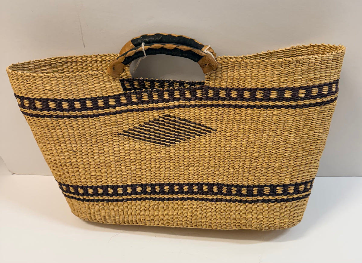 Authentic African Straw Handbag | Handwoven Purse