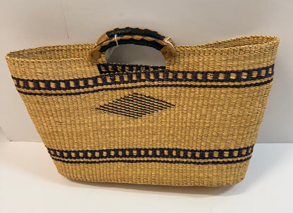 Authentic African Straw Handbag | Handwoven Purse